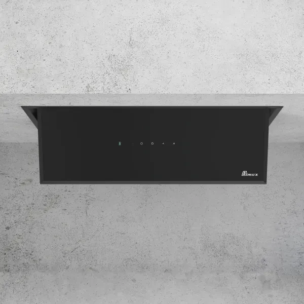 هود مخفی بیمکث مدل 2068 در رنگ‌های مشکی، سفید و طلایی با قدرت مکش ۷۰۰ مترمکعب بر ساعت و فیلتر آلومینیومی ۳ لایه.