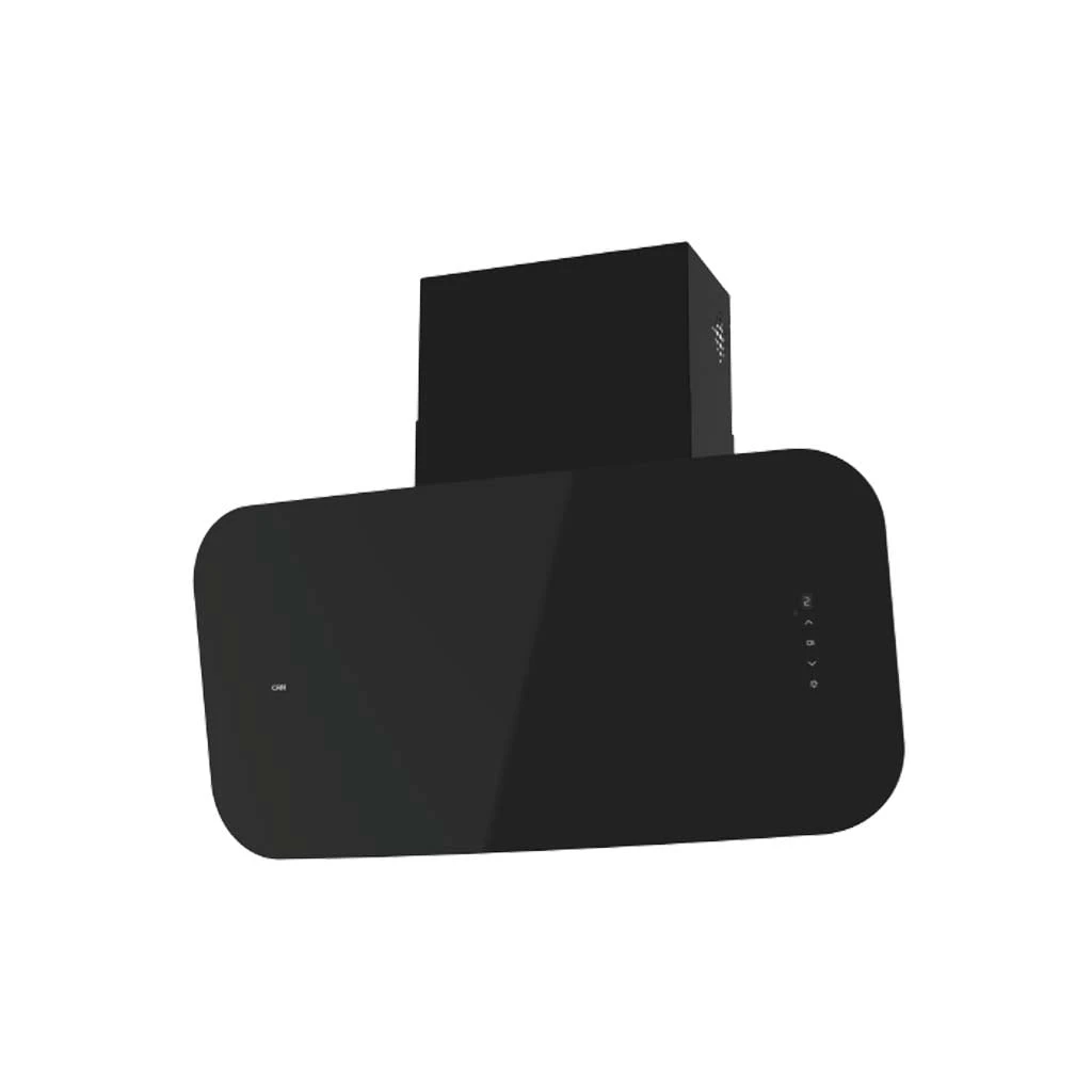 هود مورب کن مدل اونیکس با رنگ رفلکس و مشکی، کلید لمسی و ریموت کنترل، مناسب آشپزخانه‌های مدرن و شیک.