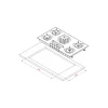 اجاق گاز صفحه ای کن مدل IG8503 - Image 4