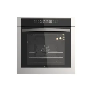 فر برقی بیمکث مدل 0022 مشکی استیل با ظرفیت ۸۰ لیتر و صفحه کلید لمسی LCD