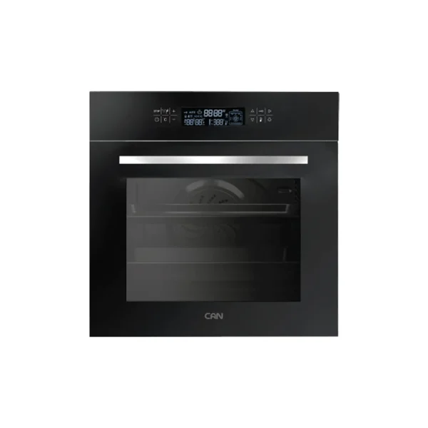 فر برقی توکار کن مدل E6501 با صفحه نمایش لمسی دیجیتال و بدنه مشکی شیک.