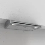 هود زیرکابینتی بیمکث مدل ۸۰۰۳ مشکی با بدنه فولادی و فیلتر فلزی سه لایه