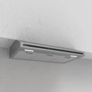 هود زیرکابینتی بیمکث مدل ۸۰۰۳ مشکی با بدنه فولادی و فیلتر فلزی سه لایه