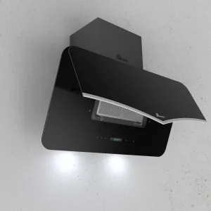 هود مورب بیمکث مدل 2048 مشکی با فیلتر آلومینیومی سه لایه و موتور توربو فن‌ست T20