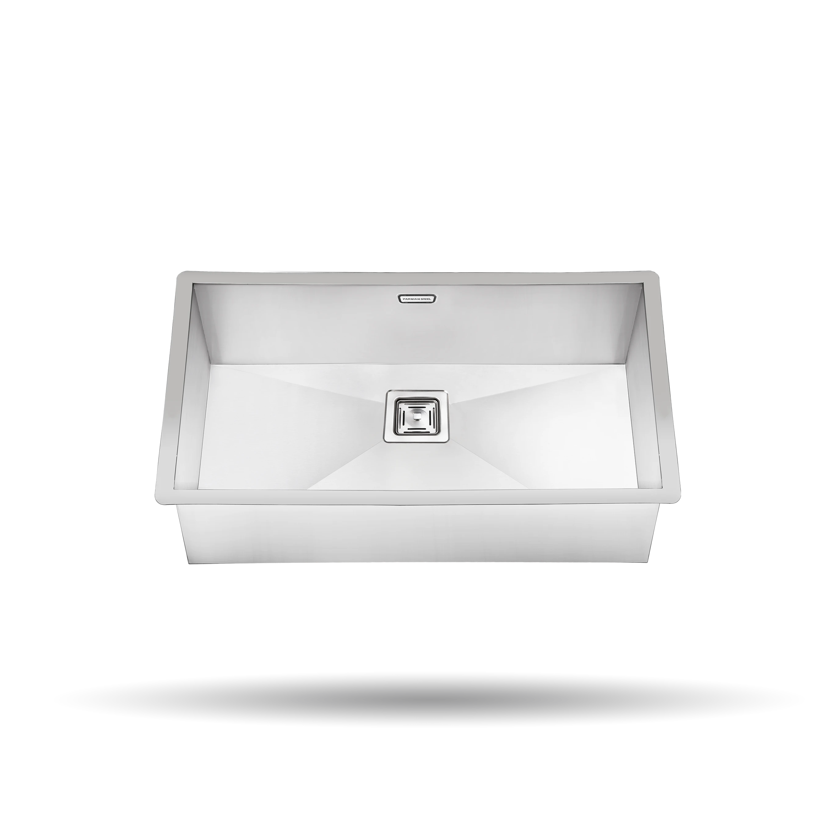 سینک کورینی پرنیان استیل مدل PS 4204 با لگن باکس، عمق 20 سانتی‌متر، استیل ضد زنگ و عایق صوتی
