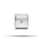 سینک کورینی پرنیان استیل مدل PS 4206 با لگن باکس R0، جای شیر، استیل ضد زنگ 18/10 و عمق 20 سانتی‌متر.